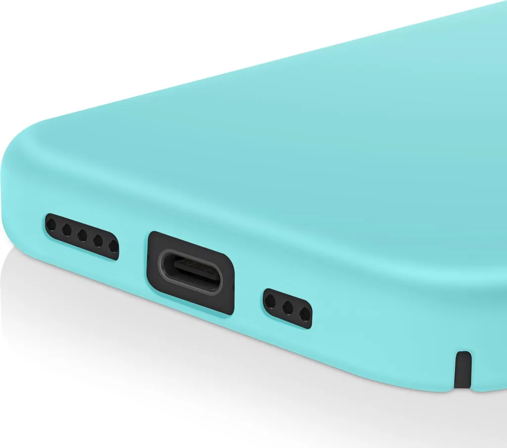Avizar iPhone 17 Custodia Silicone SmoothGrip Blu Turchese Soft-Touch - 4