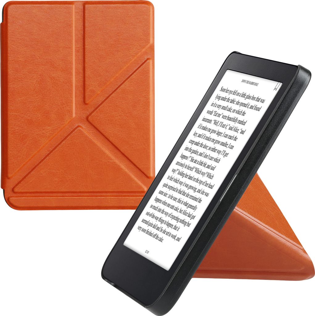 kwmobile Schutzhülle für Kobo Clara 2E / Tolino Shine 4 Hülle - Kunstleder Case - eReader Klapphülle mit Auto Sleep Funktion - Cover mit Ständ...