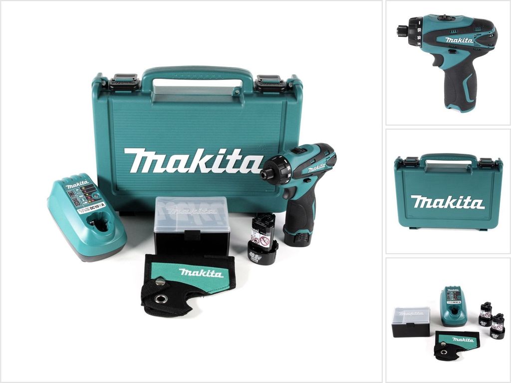 Makita DF 030 DWE Akku-Schrauber 10,8 V im Koffer + 2x 1,3 Produktbild 