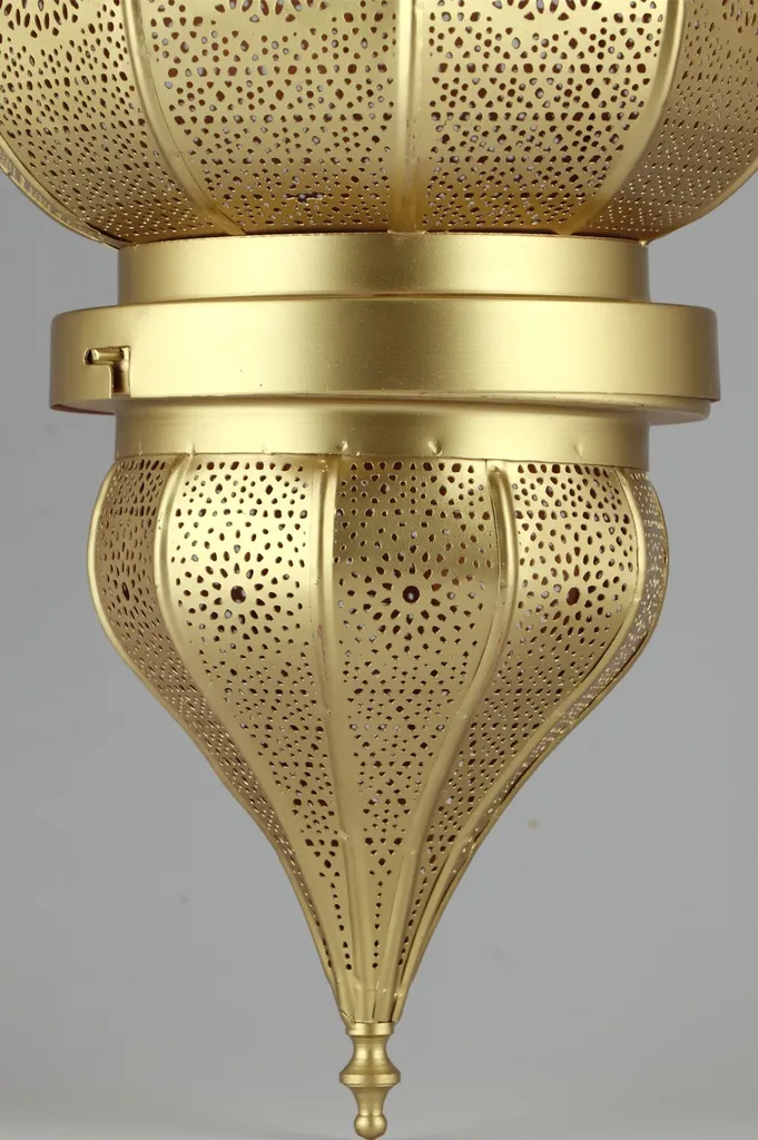 Suspension orientale Fayna Gold pour éclairage salon et chambre cosy - 8
