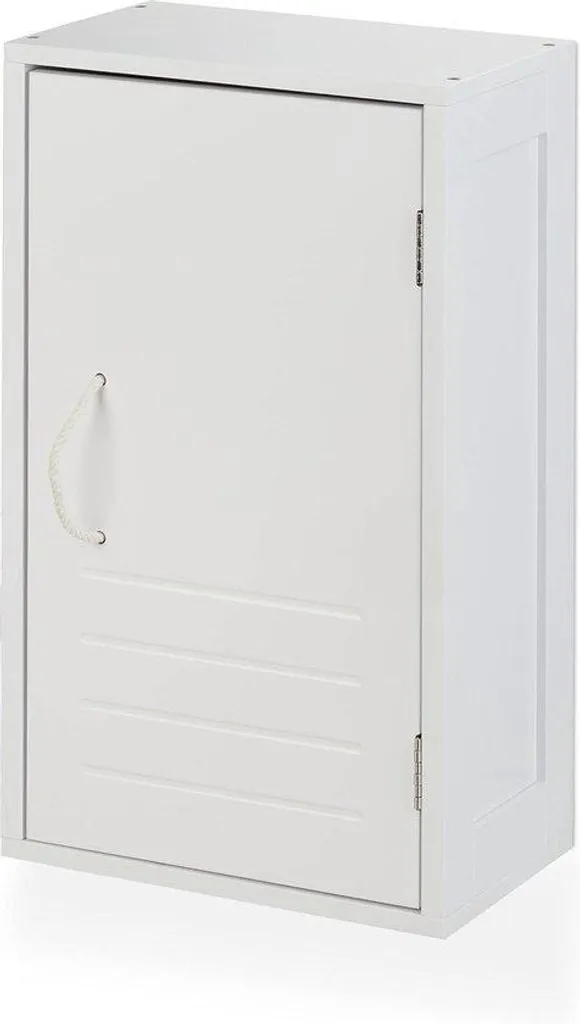 Meuble de rangement haut pour salle de bain étroite, colonne blanche 185cm