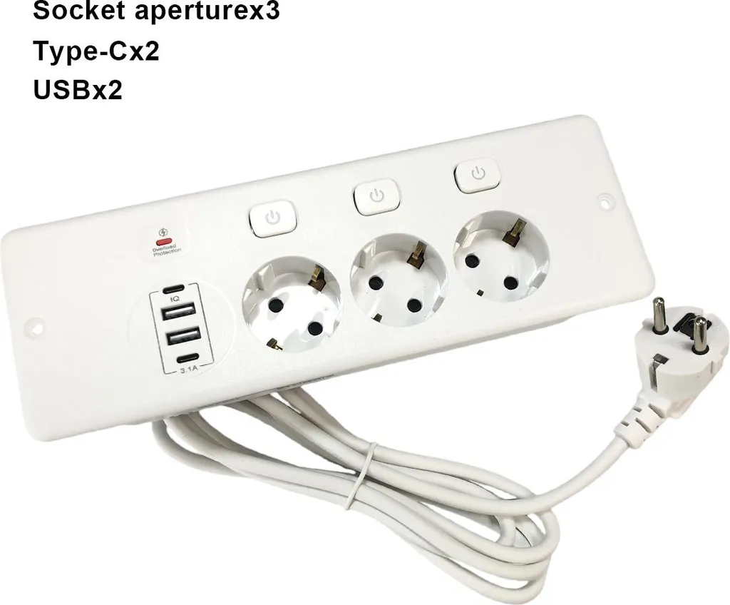 Prise murale INF Standard Européen - Solution pour rénovation Blanc