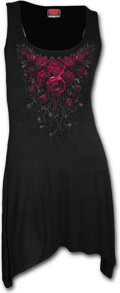 Spiral - Blood Rose - Goth Bottom Camisole Dress M