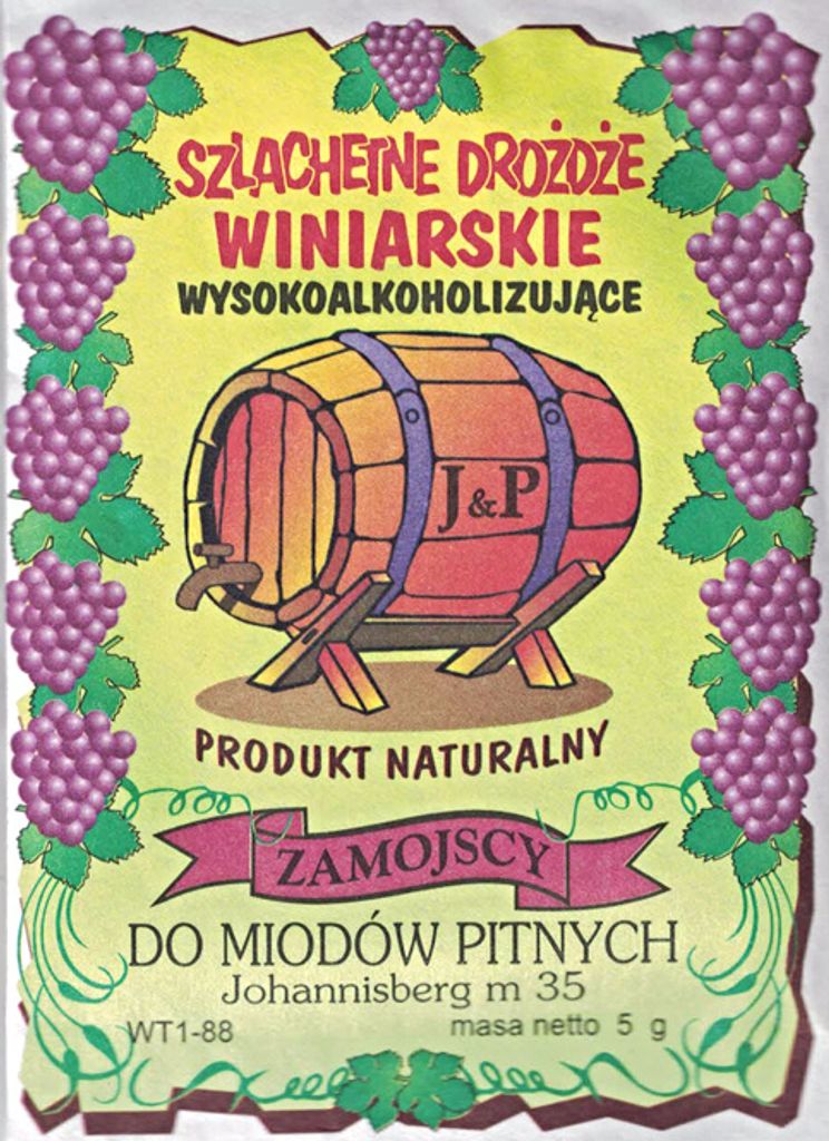 HUGBERT Weinhefe JOHANNISBERG für Honigweine 100% natürlisches Produkt Hefe, Wein, 1 Stück
