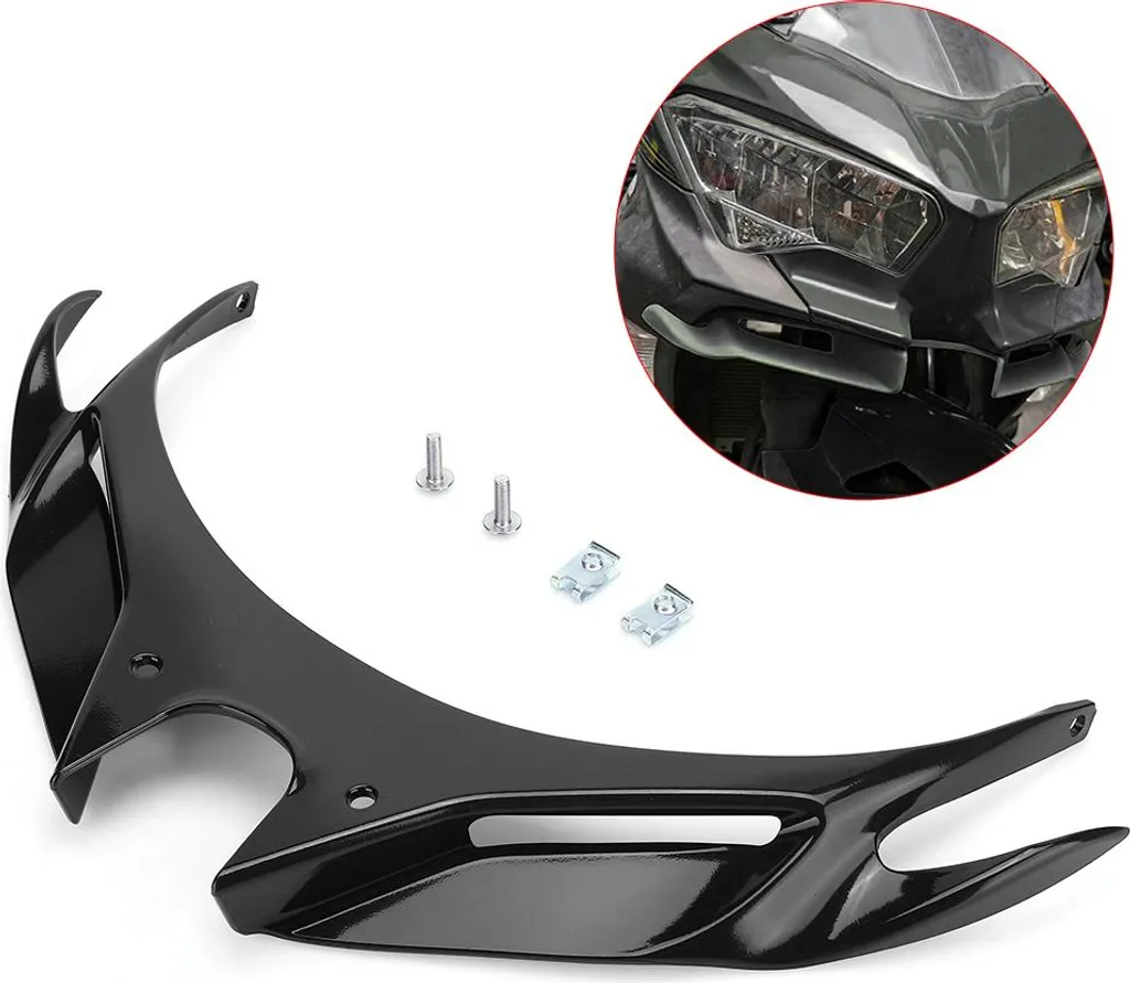 Aile de Carénage Aérodynamique pour Moto Kawasaki Ninja 400 Noire ABS