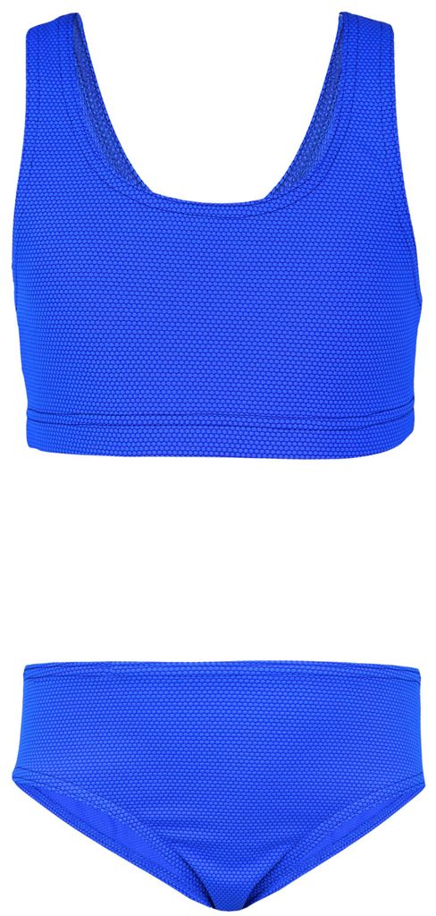 Aquarti Mädchen Sport Bikini Racerback Bustier & Bikinislip, Farbe: Jacquard Punkte Kornblumenblau, Größe: 164