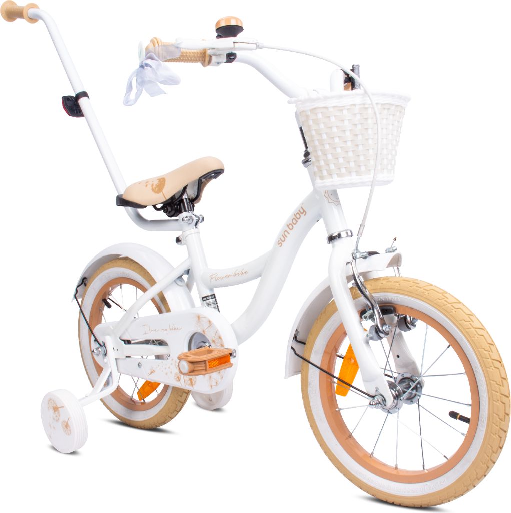 Mädchenfahrrad 14 Zoll Glocke Zusatzräder Schubstange Produktbild 