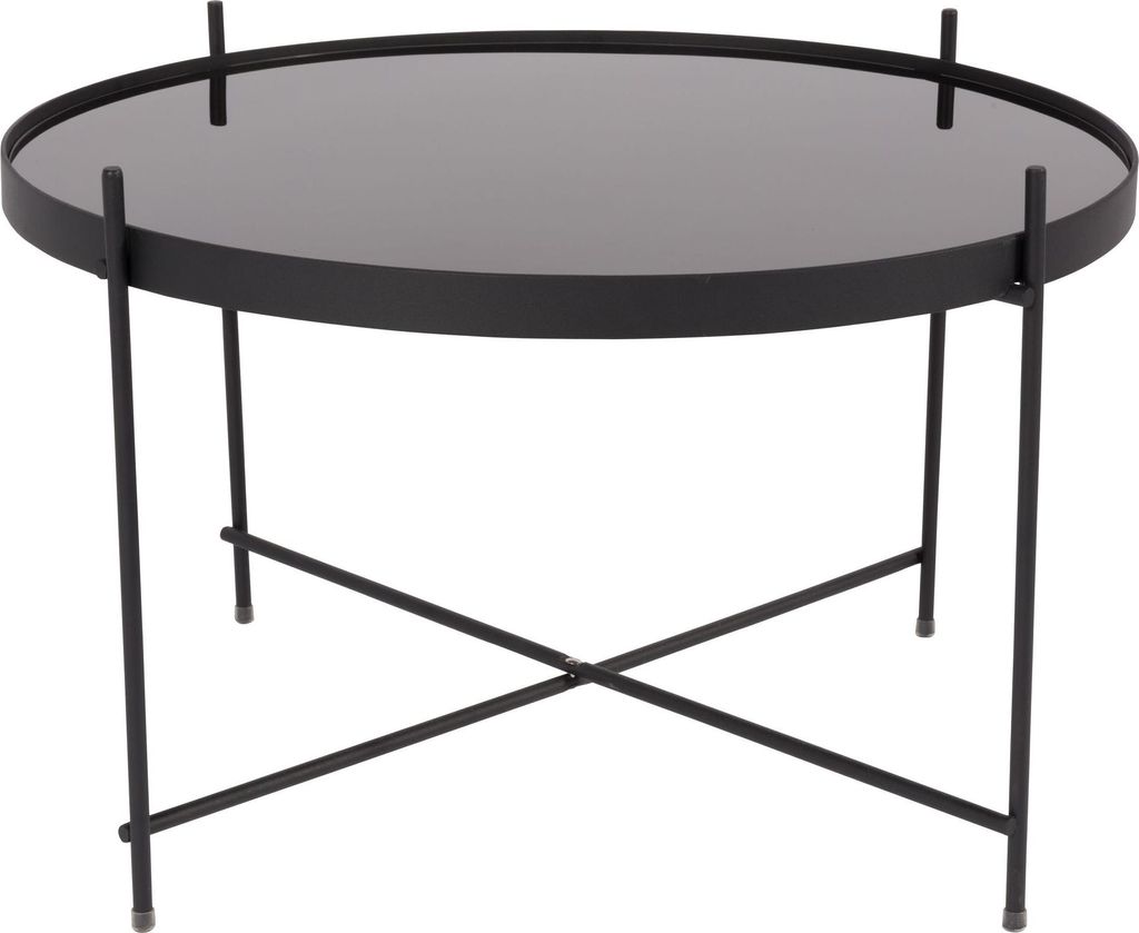 Zuiver Cupid Beistelltisch Rund 62,5 cm Glas/Metall Schwarz