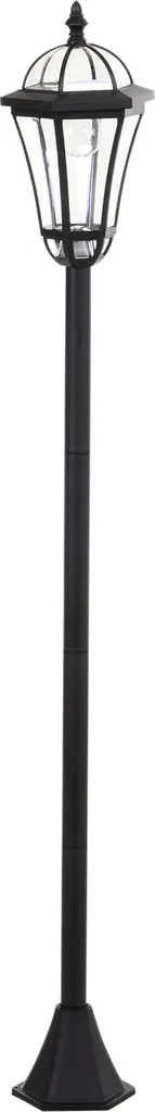 Fortuna Lai 2-St Lampadaire solaire LED noir IP44 jardin H129 cm