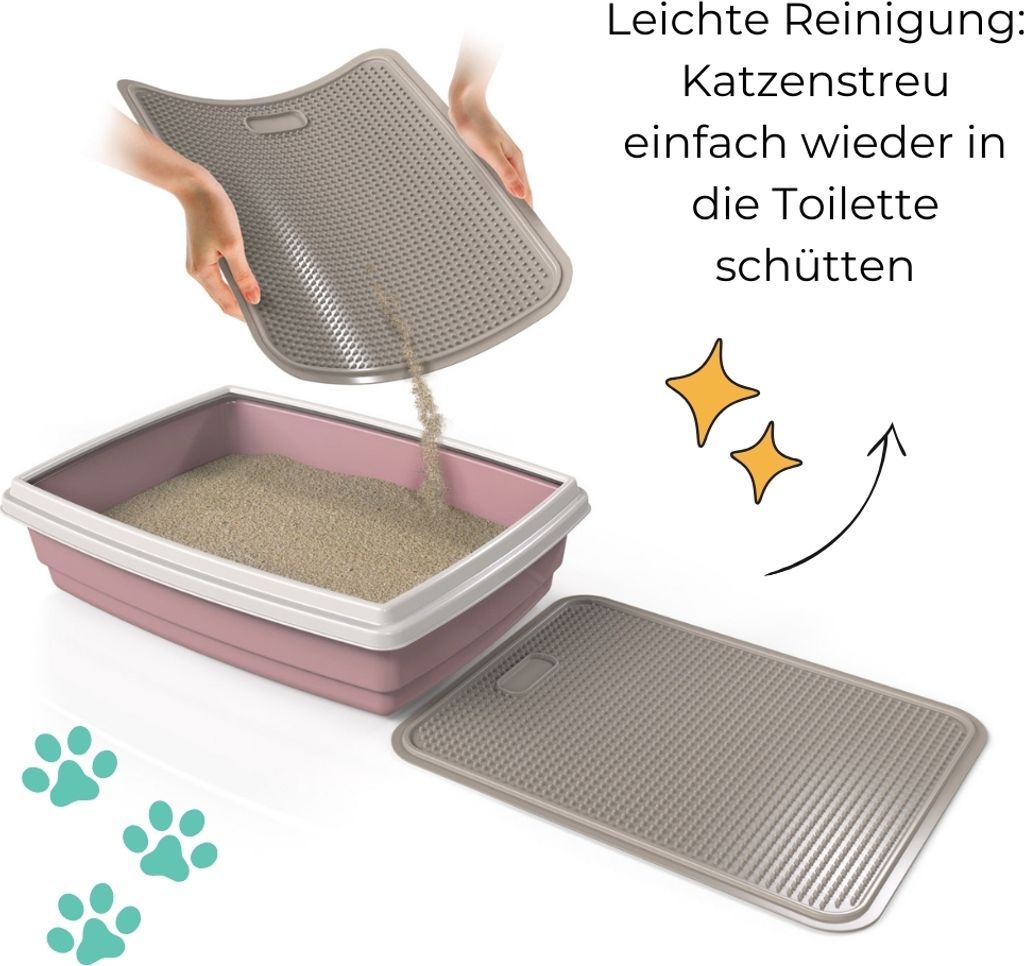 2x Katzenklo Matte Katzenstreu Katzentoilette Vorleger Produktbild 5