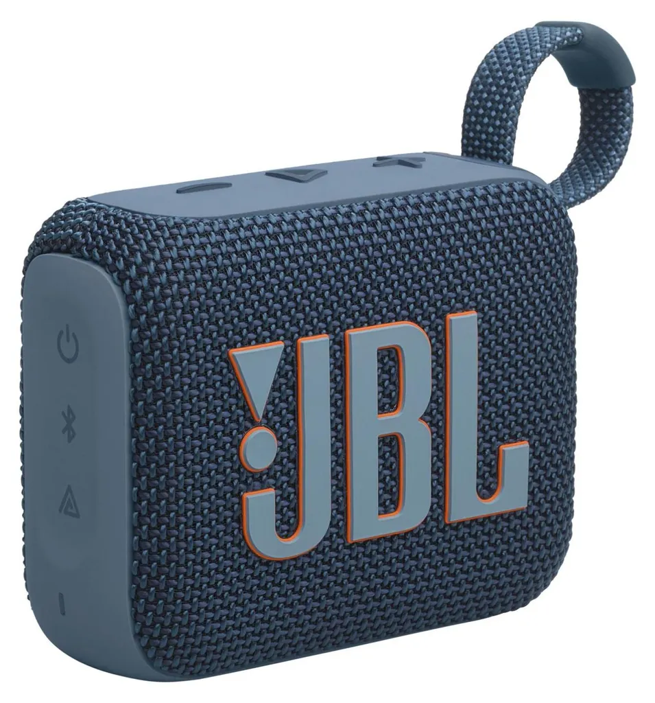Enceinte de voyage JBL GO 4 bleue idéale pour plage et randonnée