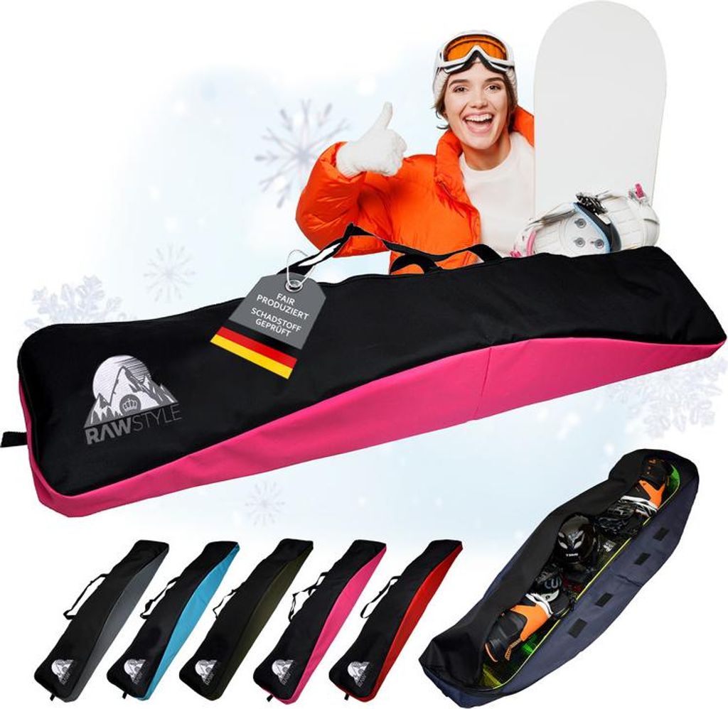 Snowboard Tasche Boardbag Snowboardbag 170cm Universalgröße wasserdicht XXL (pink)