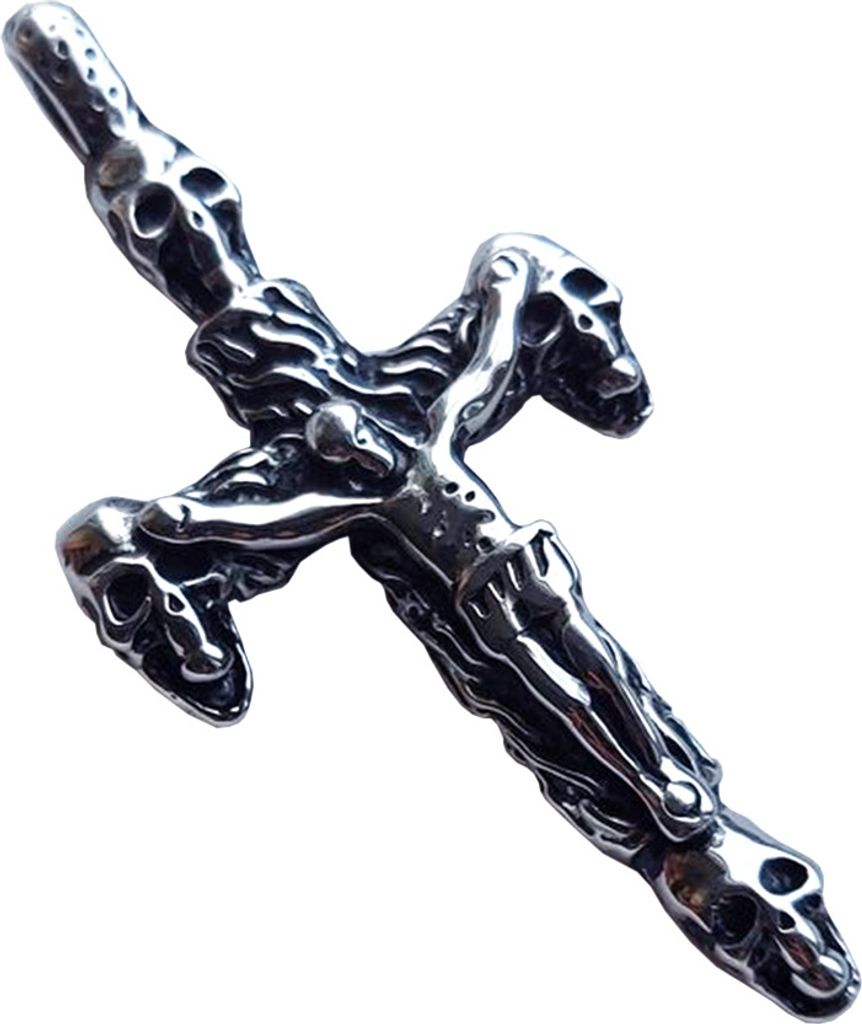 Edelstahl Anhänger aus 316L Kreuz mit Jesus