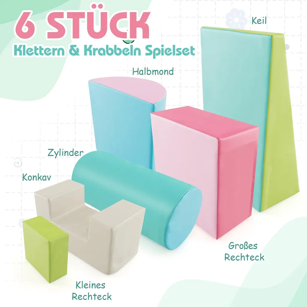 Cubes Souples en Mousse Colorée Multicolore pour l'Éveil des Petits - 4