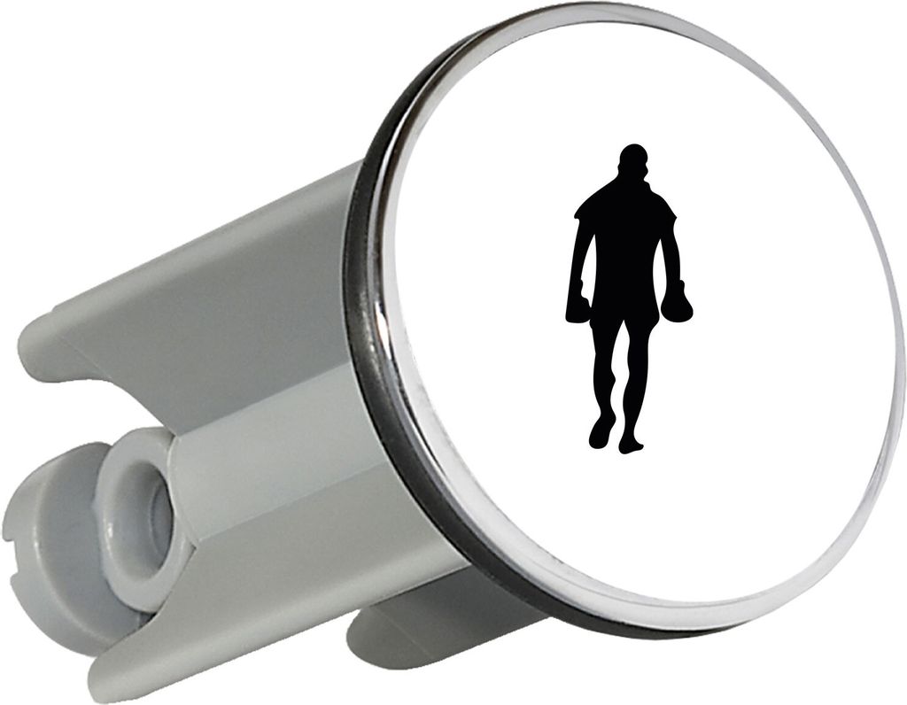 Huuraa Waschbeckenstöpsel Boxer Silhouette 4cm höhenverstellbar Abflussstopfen Geschenkidee
