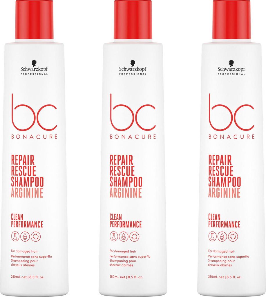 BC Bonacure Repair Rescue Shampoo 3x250 ml