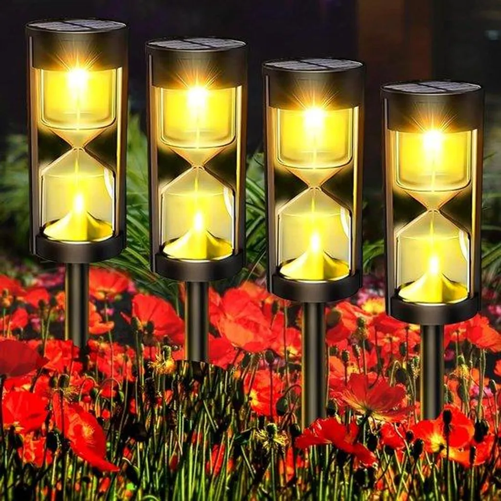 Luminaires solaires de jardin IP65 contre la pluie Lot de 4 lampes