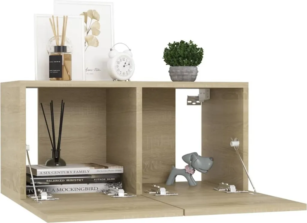 Mobile TV Sospeso Maison Exclusive 2pz Rovere Sonoma 60x30x30 cm Set - 3