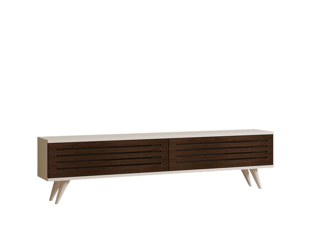 Skye Decor, Hill - Walnut, White, TV-Schränke, Nussbaum, 160 x 40 x 25 cm