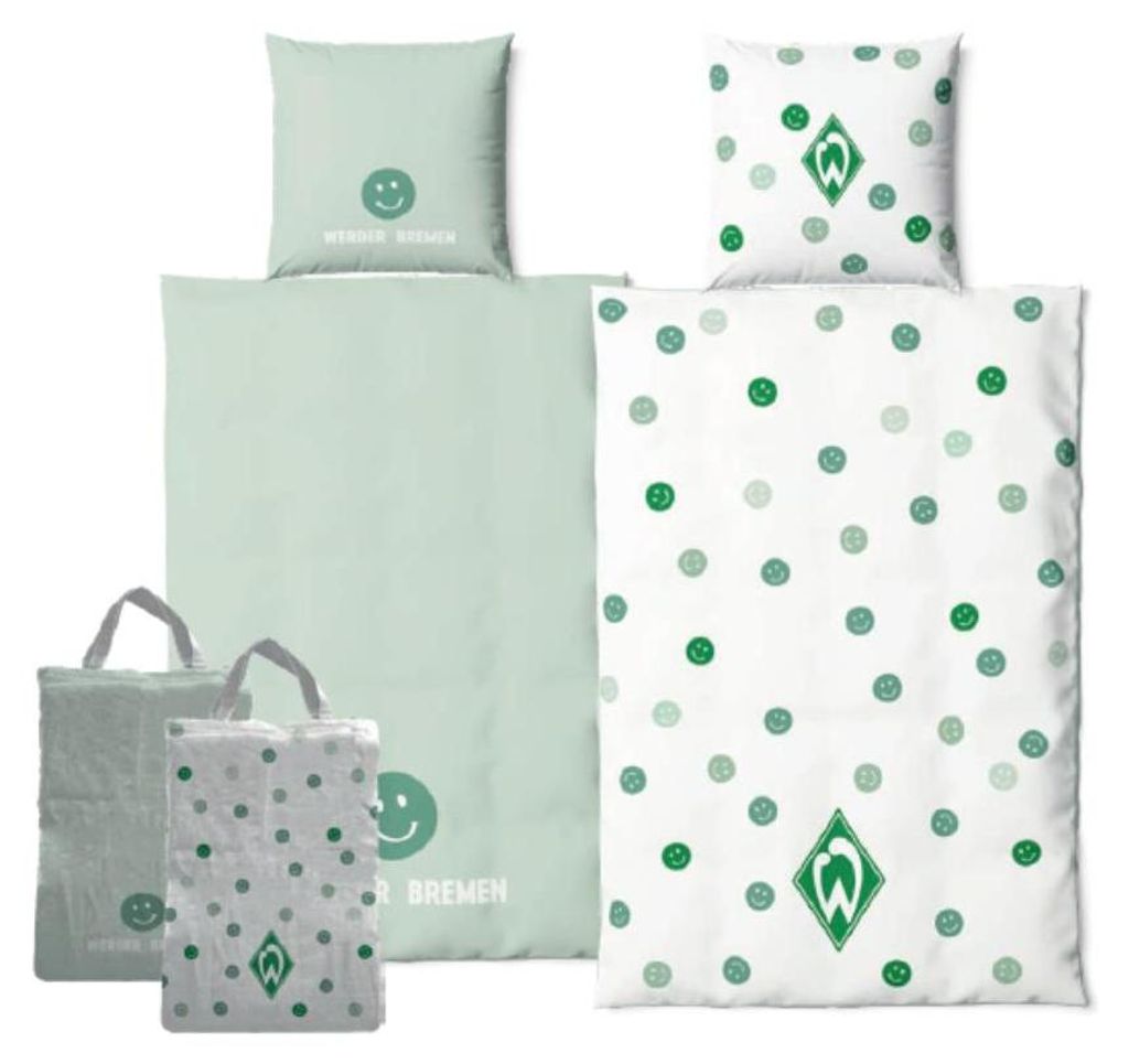 SV Werder Bremen GOTS Wendebettwäsche Smiley Produktbild 
