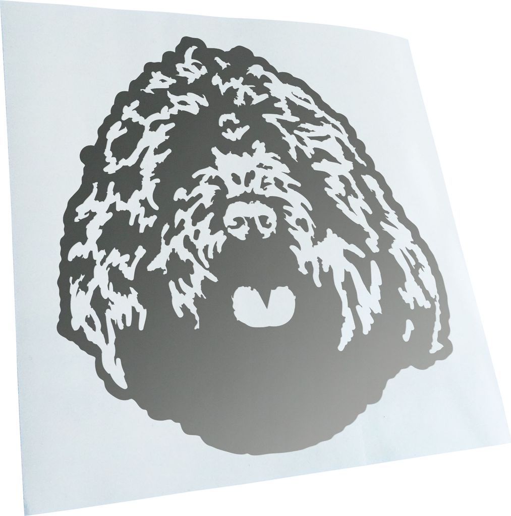 Kiwistar - Autoaufkleber - Portuguese Water Dog Hund - Silber - 24x22cm - Aufkleber für Auto, Laptop, Fahrrad, LKW, Motorrad Mehrfarbig JDM Decal ...