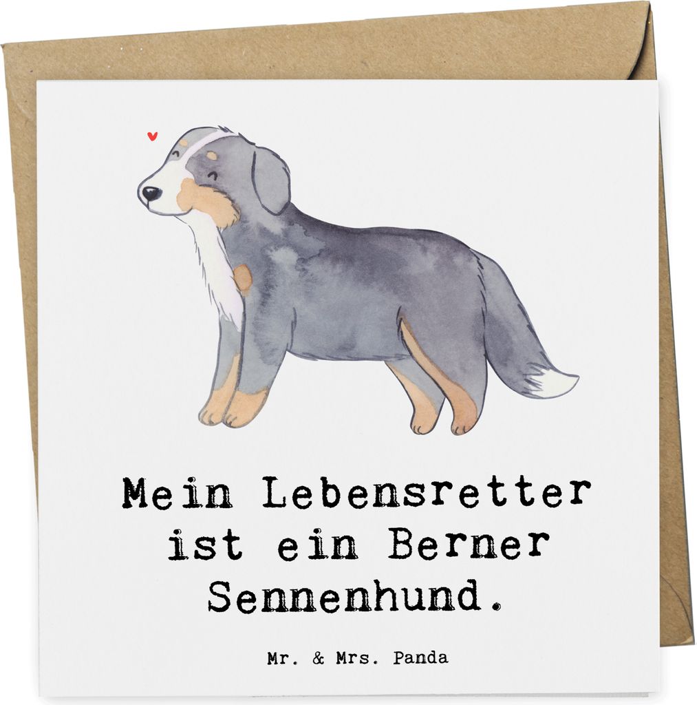 Mr. & Mrs. Panda Glückwunschkarte Berner Sennenhund Produktbild 