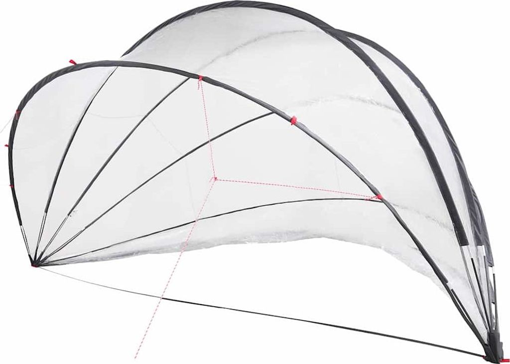 vidaXL Pool-Dome trasparente 546 x 516 x 250 cm PVC Immagine del prodotto 