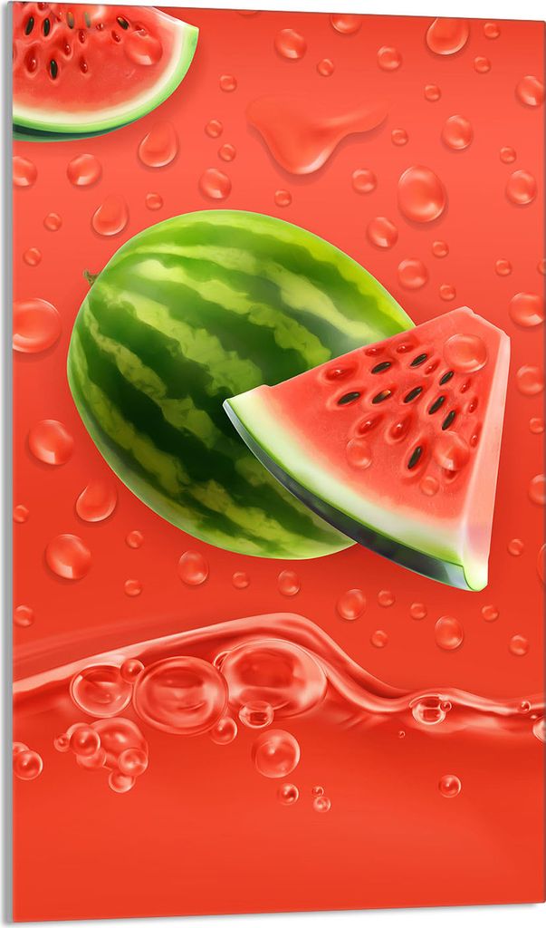 Glasschneidebrett 30x52 Wassermelone