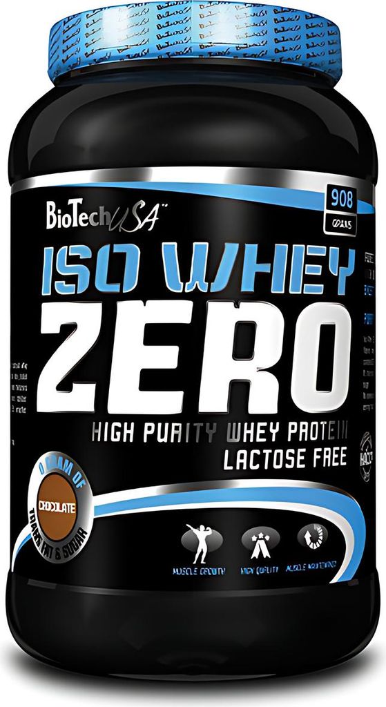 BioTech USA Iso Whey Zero 908 g cookies&cream / Whey Protein Isolat / Hochwertiges Whey Proteinisolat mit zustzlichen BCAAs und Aminosuren
