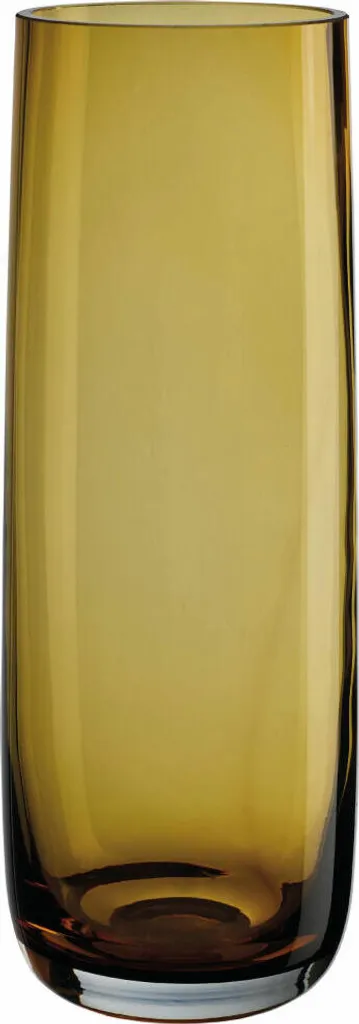 Vase Stable 29cm pour Grands Bouquets - Verre Jaune Anti-Ternissement Chic