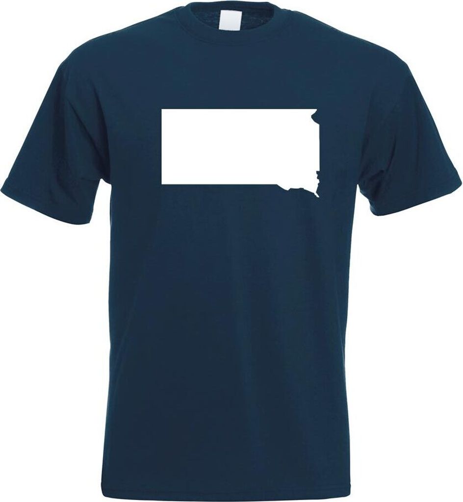 Kiwistar - T-Shirt - Navy - USA - Bundesstaat - South Dakota Herren Funshirt Bedruckt Design Sprüche Spruch Motive - mit Motiv Bedruckt - Funshirt...