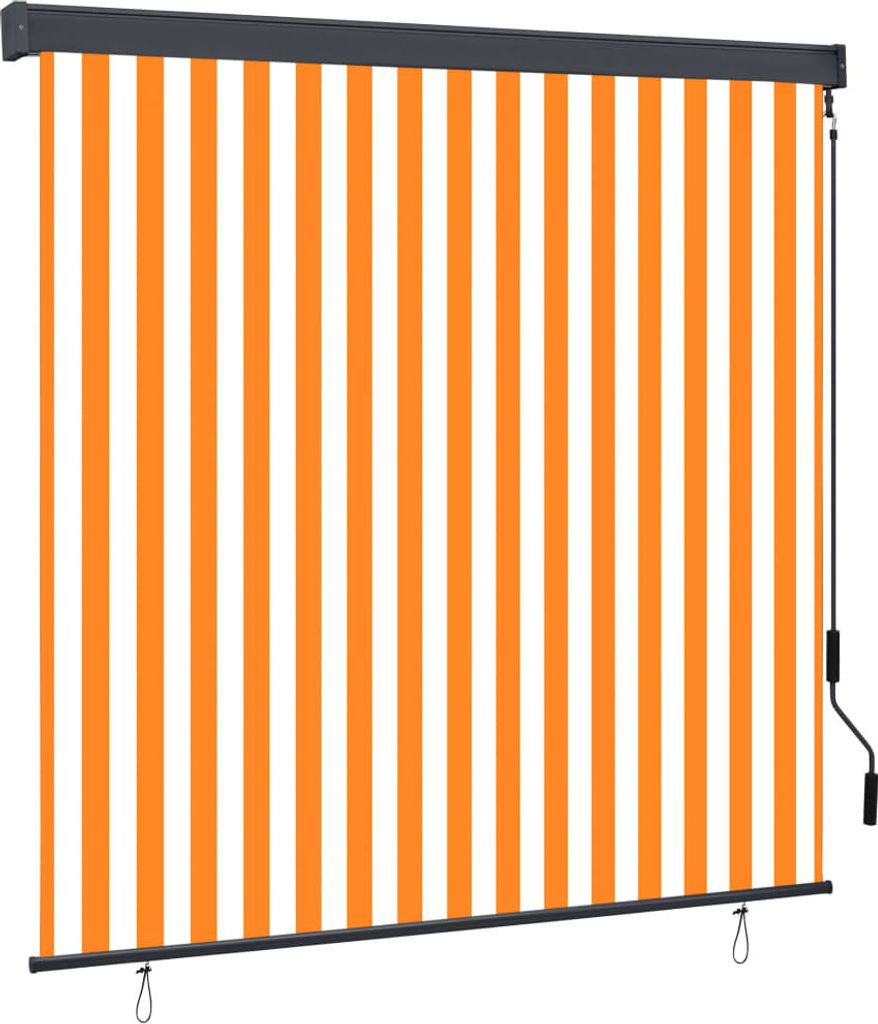 Maison Exclusive - Außenrollo 160x250 cm Weiß und Orange