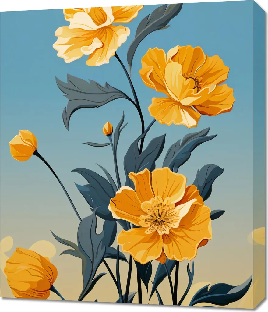 Quadro Alba Floreale Dorata 60x70 - Calore e Luce per la Tua Casa