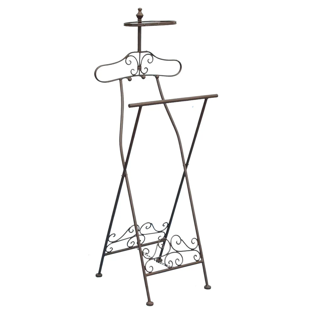 Évitez les vêtements froissés grâce au valet Clayre & Eef fer brun 121cm