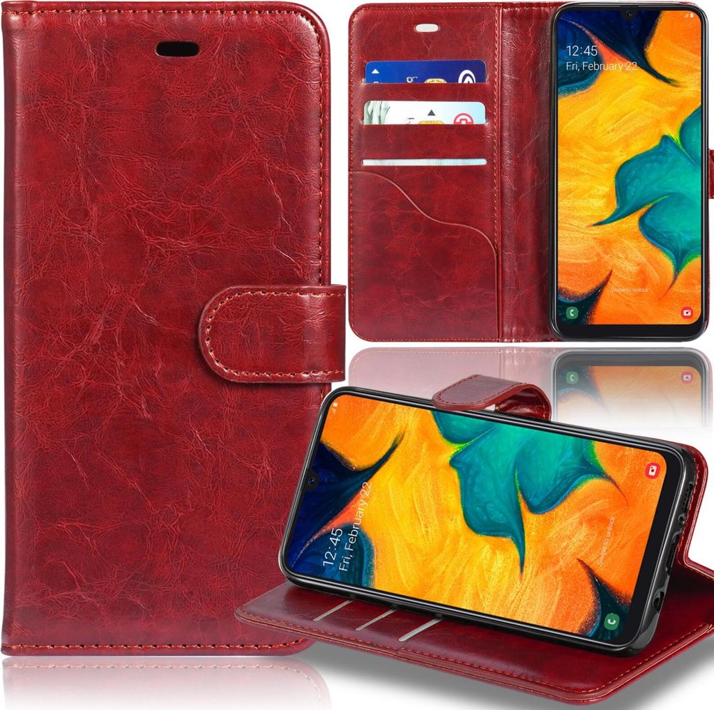 Samsung Galaxy A30 Wallet Bookstyle Rot