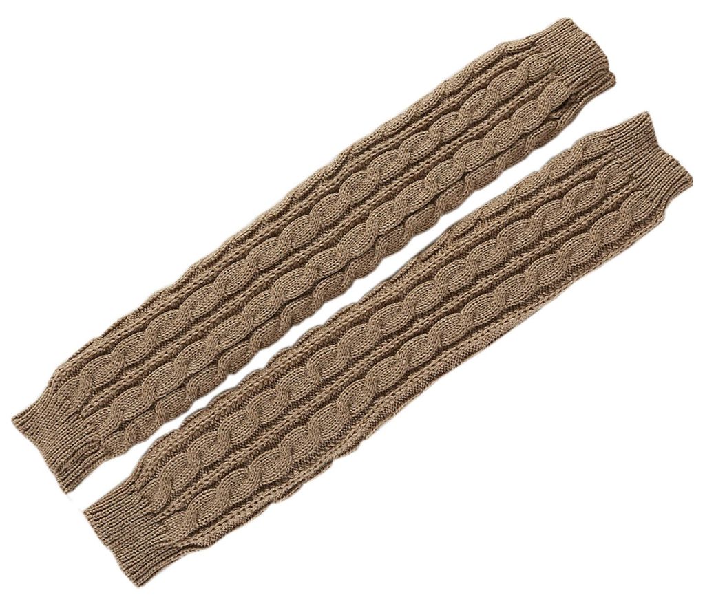 1 Paar Damen-Armstulpen mit Daumenloch, ellbogenlang, dehnbar, gestrickt, warm haltend, einfarbig, fingerlose Handschuhe aus Wollgarn, Damenaccesso...