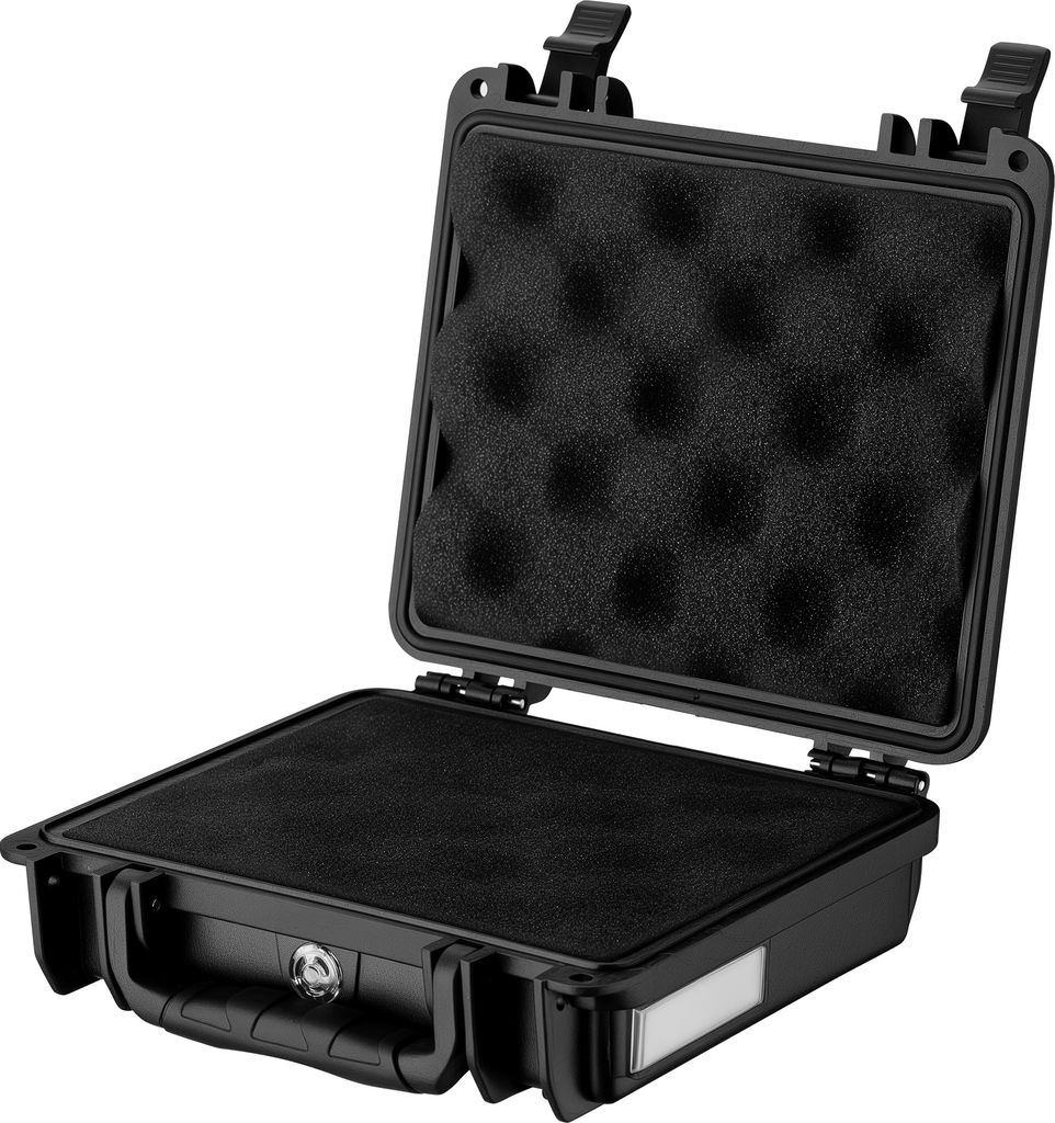 Wiltec Universalkoffer 19 x 17 x 6 cm, wasserdichter Transportkoffer, Schutzkoffer aus PP und Glasfaser, Koffer mit Würfelschaumstoff