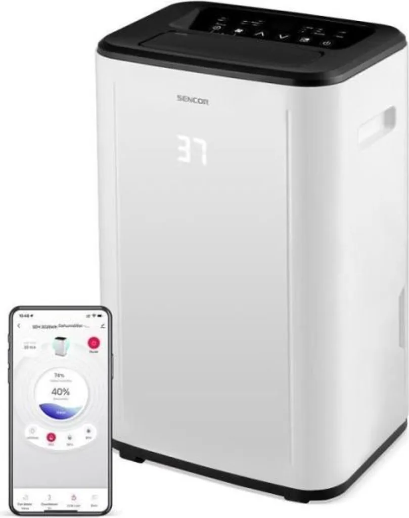 SENCOR SDH 3028WH Déshumidificateur Wi-Fi 30L : Performance Connectée