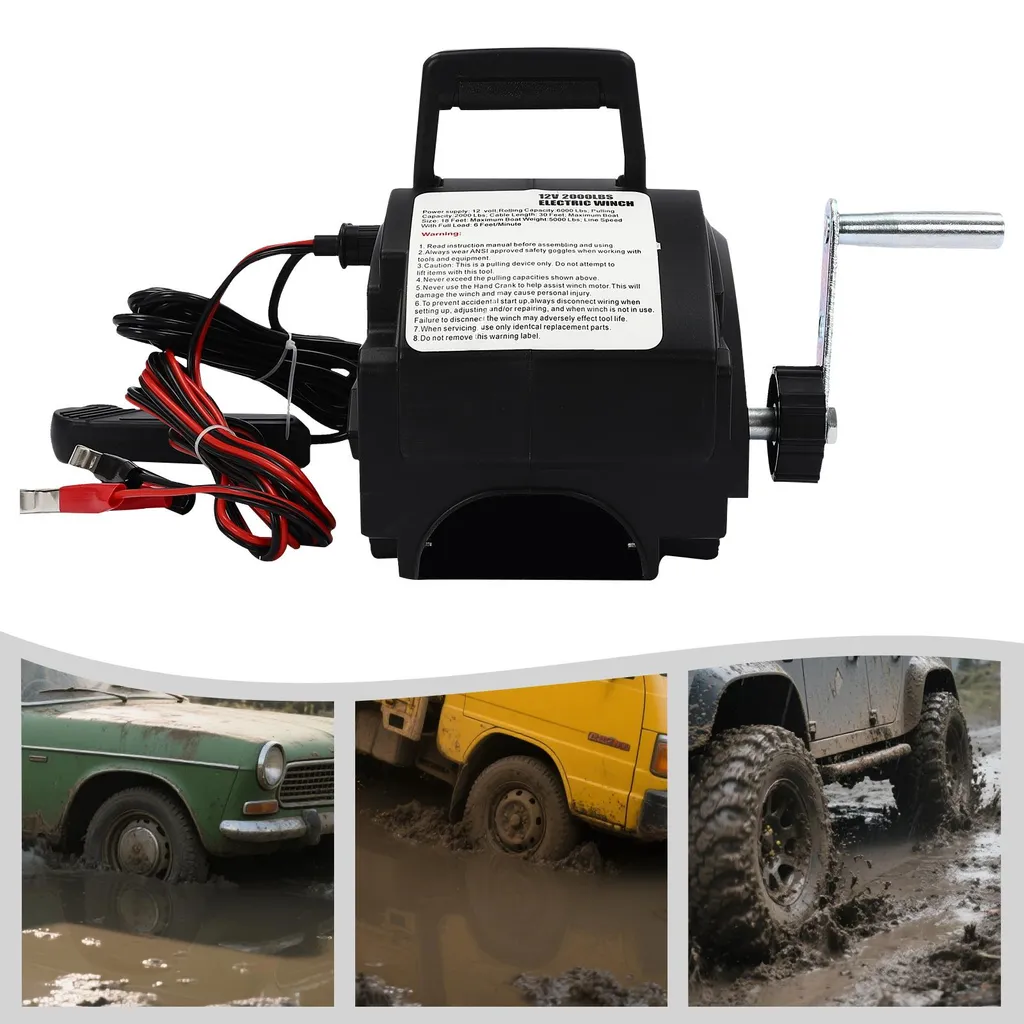 Treuil de Levage Électrique 2000W - 2 Modes Noir - Usage Professionnel - 3
