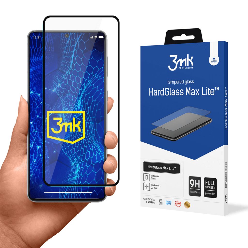 3mk Display Gehärtetes Glas HardGlass Max Lite für Samsung Galaxy S21+ 5G 0,3mm 9H