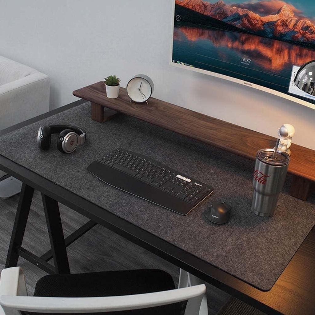 Große Filz-Schreibtischunterlage – 100 x 40 cm Mauspad und Tischschutz für Büro und Zuhause