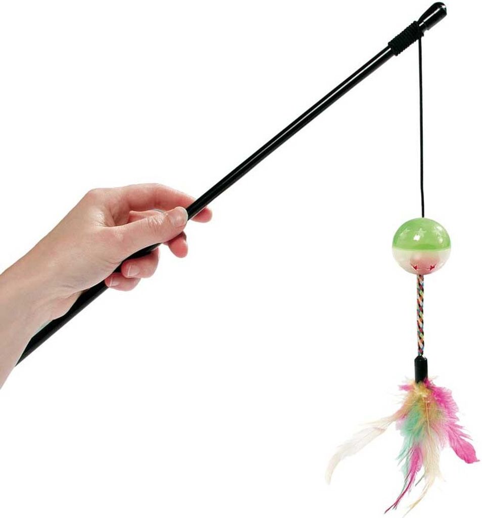 Karlie Katzenangel mit Leuchtball und Federn Produktbild 