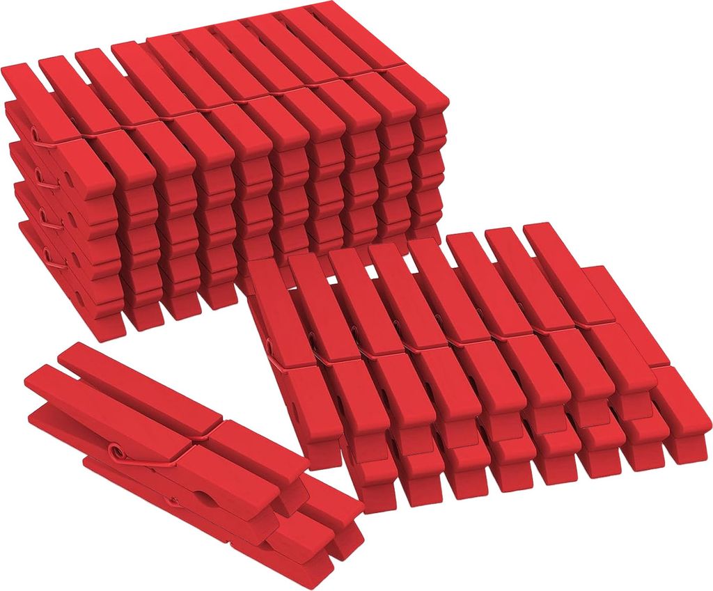 50 Stück Holz-Wäscheklammern, Foto-Clips, starker Griff, kompakte Größe, tragbar, strapazierfähig, für Kunsthandwerk, Bilder, bunte Wäschekl...