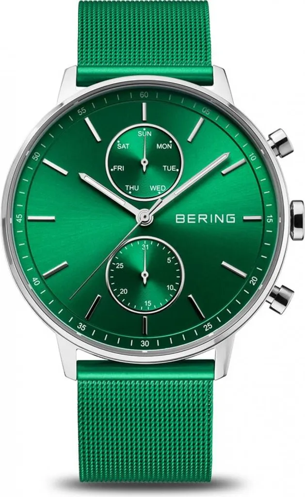 Montre BERING 13242-808 Homme - Style Classic Vert et Design Scandinave