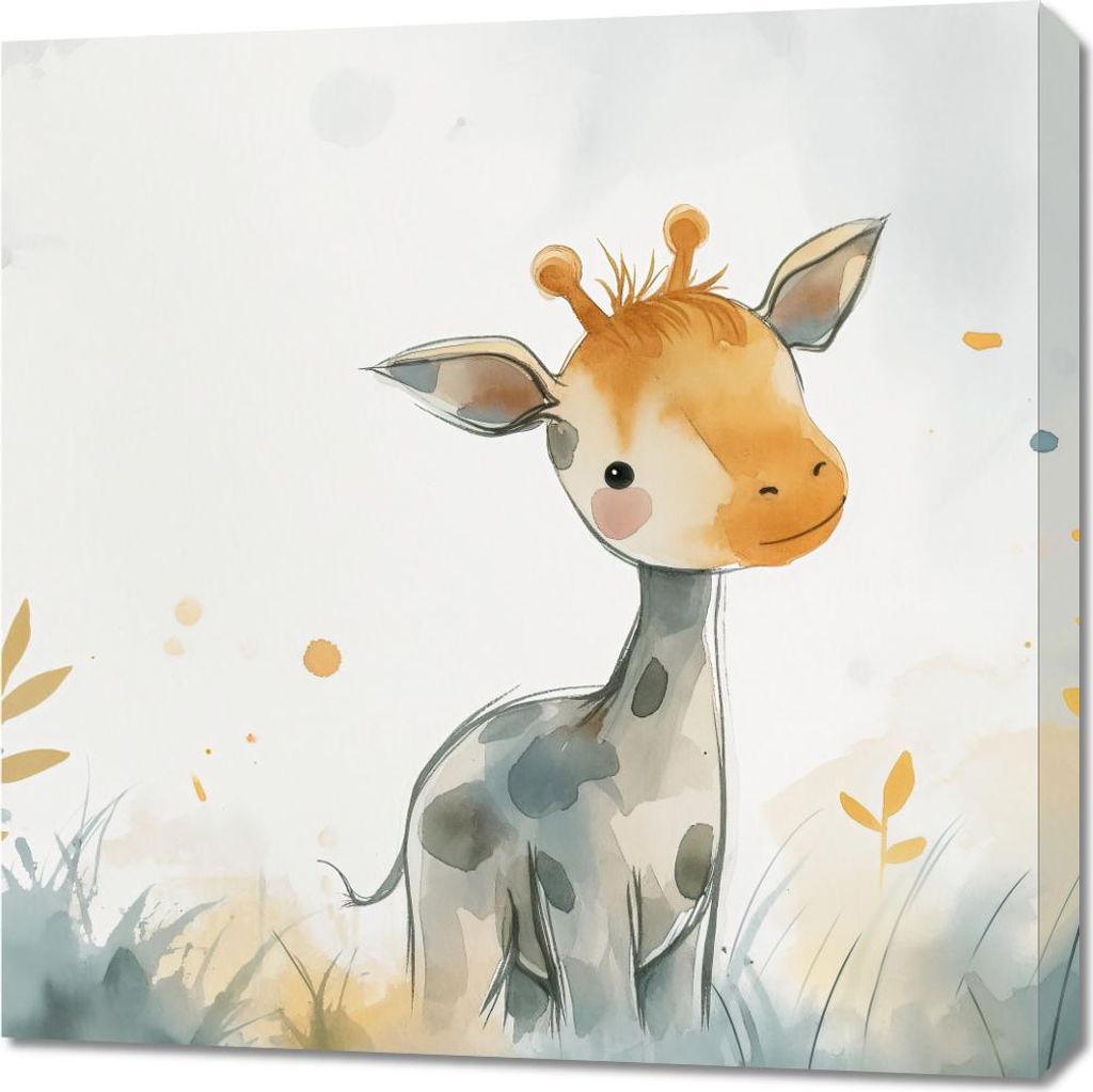 Bild 70x70cm Kleine Giraffe