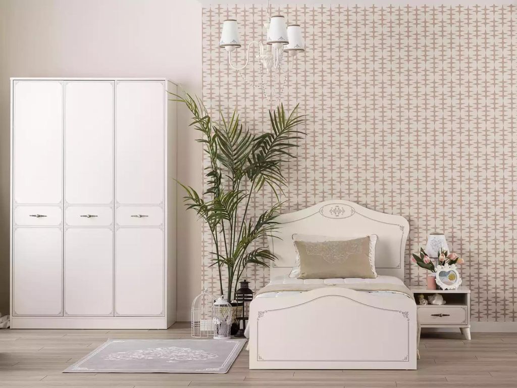 Komplette Jugendbett Funktionsbett Ausziehbares Set 3tlg Holz Weiß