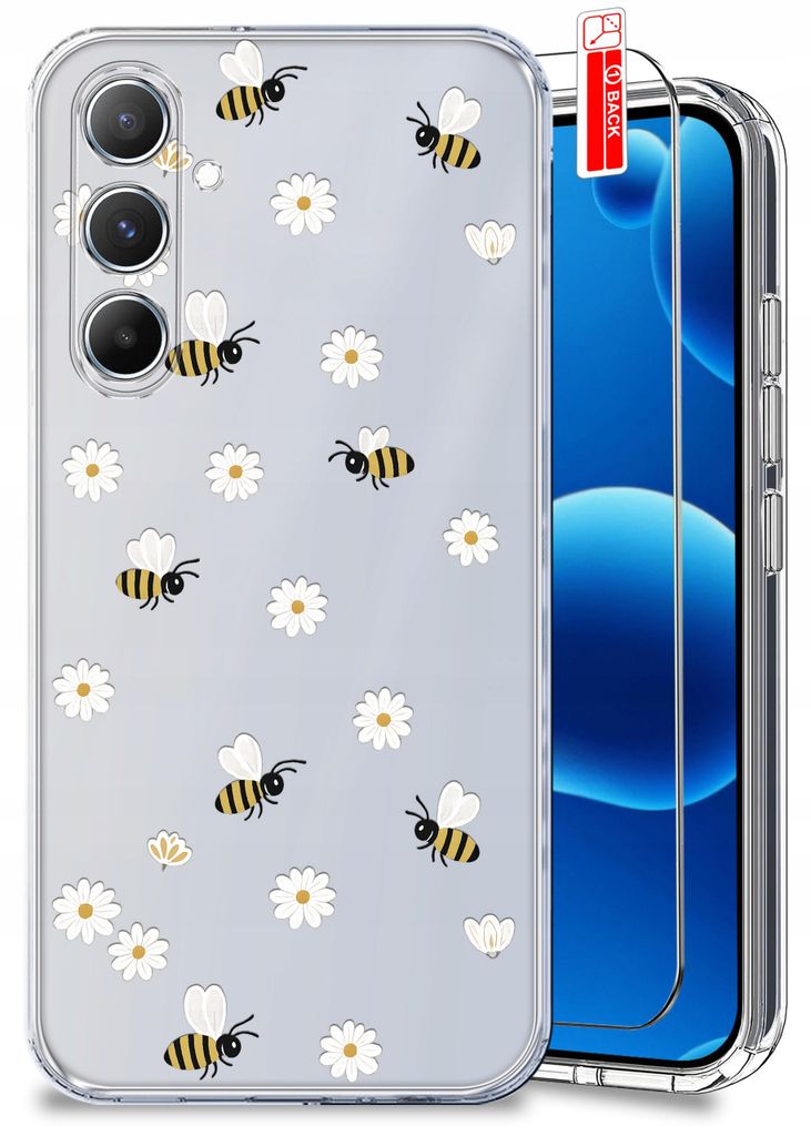 Hülle für Samsung S24+ Plus – Frühlingsmotive, Frühlingsblumen, transparente Hülle + Displayschutzfolie