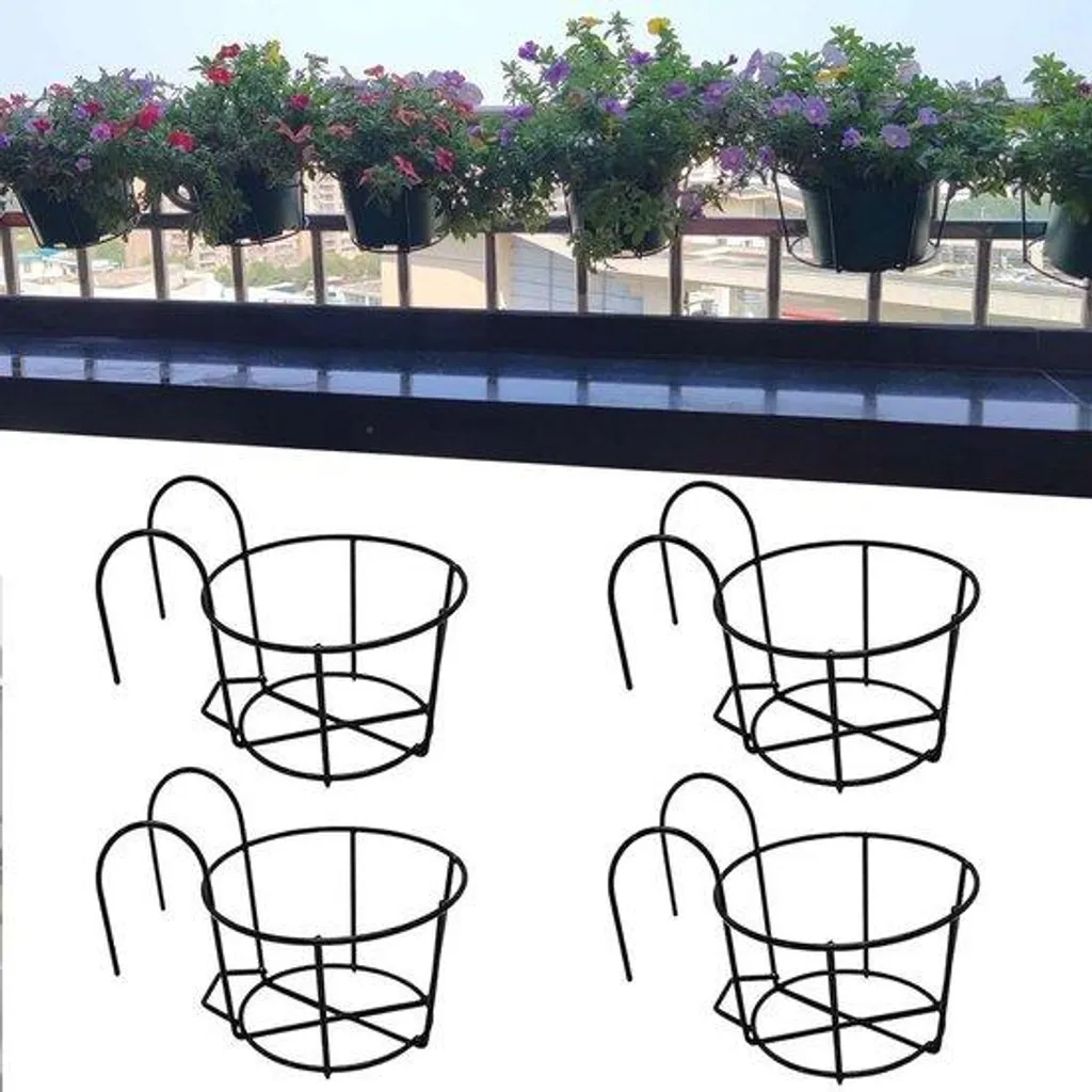 Pots suspendus pour plantes en métal noir - Design robuste intérieur