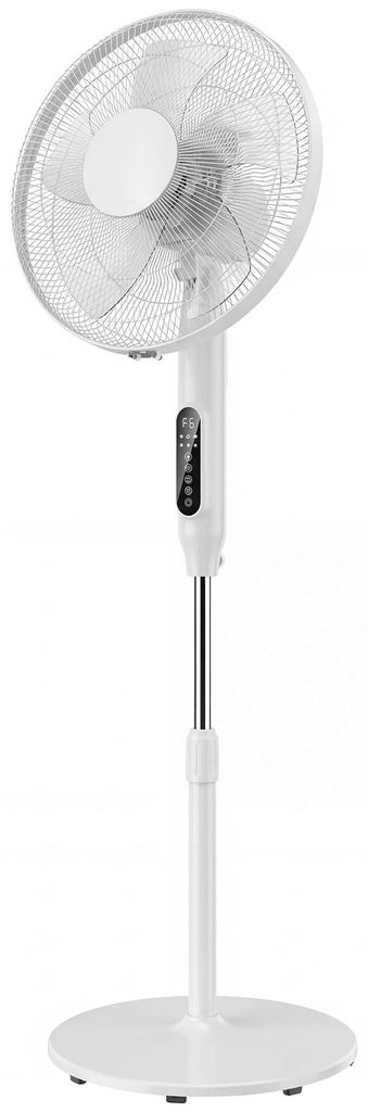 Standventilator mit 15-Stunden-Timer, 85° Oszillation, LED-Bedienfeld, Fernbedienung, weiß
