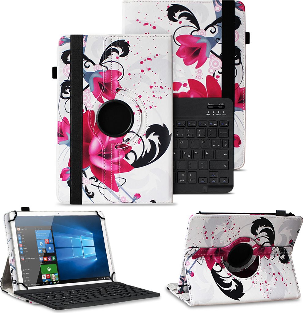 Schutzhülle für Xiaomi Redmi Pad SE Bluetooth Tasche 360 Drehbar QWERTZ TastaturFarben:Motiv 7